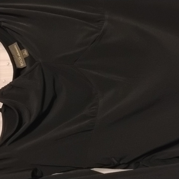 BOLD Elements Woman's Black V-neck Long Sleeve Blouse, Size:  L, NWT - Picture 3 of 10